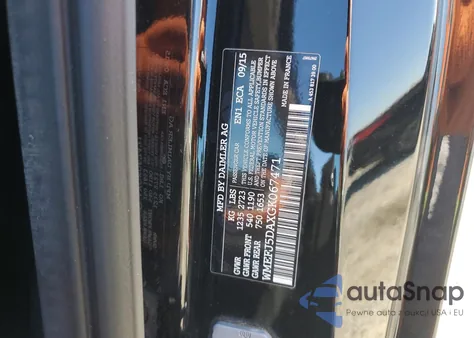 2016 Smart Fortwo z USA, uszkodzony, nr VIN WMEFJ5DAXGK067471